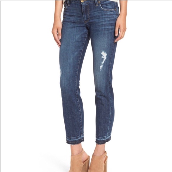 reese ankle straight leg with fray hem